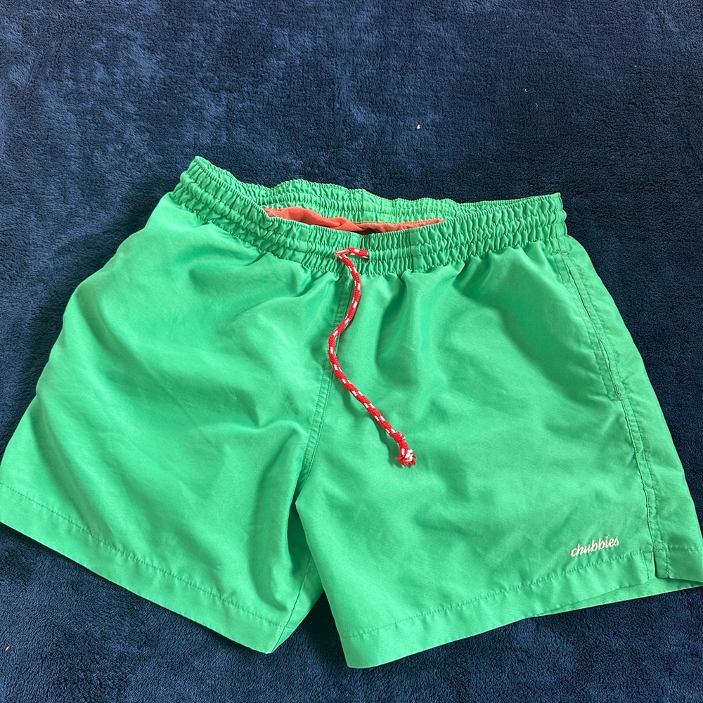 Chubbies Green Swim Shorts